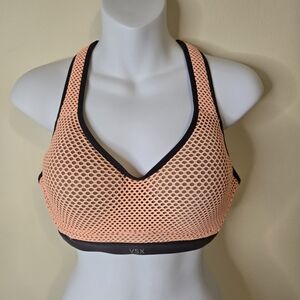 VSX Peach and Black Mesh Sports Bra